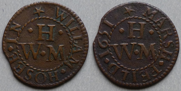 Marshfield, William Hosee 1651 farthing